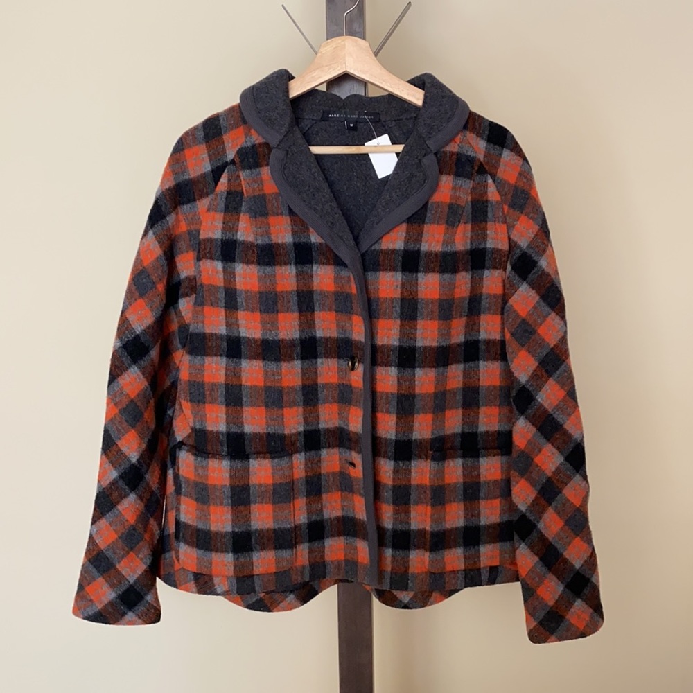 Marc Jacobs Fluted back plaid jacket